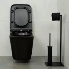 Унитаз подвесной AVS Куб 801-0035-P-R-MB безободковый, черный матовый