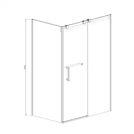Душевой уголок Azario Vancouver 120х80х200 AZ-NKF1131 R 800 профиль Серебро, стекло Прозрачное