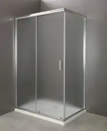 Душевой уголок BelBagno UNO-AH-1-100/80-P-Cr стекло рифленное матовое, профиль Хром