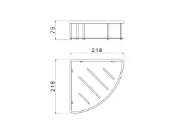 Полка для душа угловая Aquatek AQ4926BG, Золото матовое