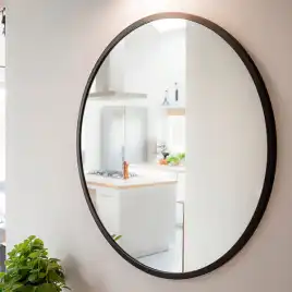 Зеркало AVS Мид 77 см рама металл, черное