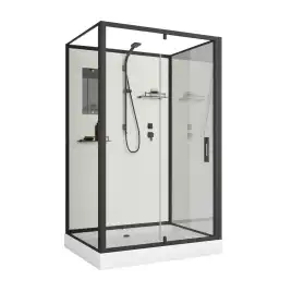 Душевая кабина Niagara Classic 100х100х210 NG-2309-14BKTG высокий поддон, с гидромассажем, 23091424BKTG