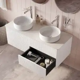 Тумбасо столешницей IDDIS Aiger 120, подвесная, Белая, AIG12W0i95K