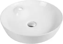 Раковина накладная Aquanet MOON-2 43х43х13 круглая, Белая глянцевая