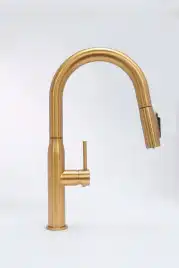 Смеситель для кухни AVS PureRiver 811-171-BG с выдвижным изливом, брашированное золото