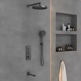 Душевая система  Vincea  VSFW-433TI2GM VSFW-433TI2GM встраиваемая, вороненная сталь