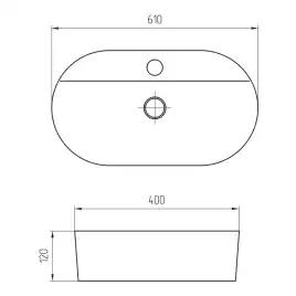 Раковина AVS Луиза 61х40 белая