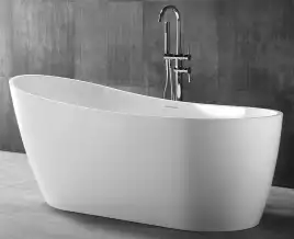 Акриловая ванна Abber 130х70 AB9353-1.3, отдельностоящая, Белая глянцевая