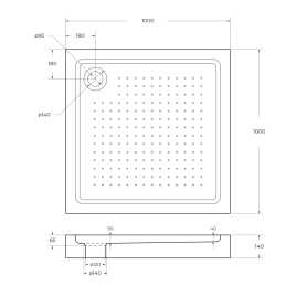 Душевой поддон BelBagno TRAY 100х100 акриловый TRAY-BB-A-100-15-W Белый