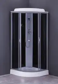 Душевая кабина Loranto 100х100 низкий поддон, прозрачное стекло, профиль Хром, CS-6611 G, 100*100*215