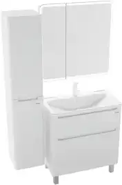 Тумба под раковину Grossman Адель 80 напольная, белая глянцевая (108007)