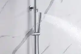 Душевая система Allen Brau Priority 5.31A10-00 для ванны с изливом, верхний и ручной душ, Хром