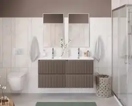 Тумба под раковину BelBagno UNO-1200-4C-SO-СO подвесная, Бежевый матовый