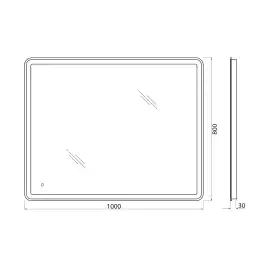 Зеркало BelBagno MARINO 100х80 SPC-MAR-1000-800-LED-TCH с подстветкой, сенсорный выключатель