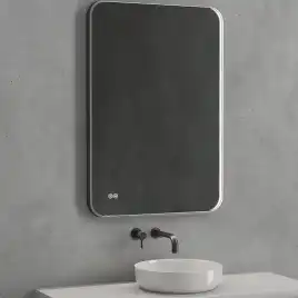 Зеркало с подсветкой AVS VI 70x100 см, антипар, оружейная сталь