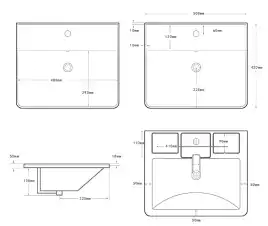Раковина Aquanet Ирис-Т 50, белая, 346263