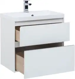 Тумба под раковину Aquanet Гласс 60 белый 196961