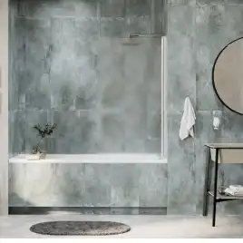 Шторка для ванны WasserKRAFT Berkel 48P 80 см, 48P01-80RM, профиль Хром, стекло Матовое