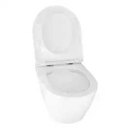 Унитаз подвесной Azario UNO AZ-2380 подвесной, безободковый, с сиденьем микролифт, Белый глянцевый