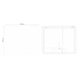 Зеркало Grossman ELEGANS-норма 100х80 1710080 с подстветкой, сенсорный выключатель, с подогревом