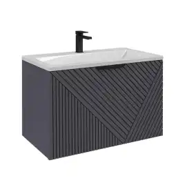Тумба под раковину Grossman Блисс 70 подвесная, графит матовый (107053)