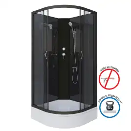 Душевая кабина Niagara Classic 90х90х200 NG-6501-14BK средний поддон, без гидромассажа, 65011434BK