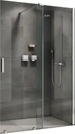 Душевая дверь Abber Komfort 120 см, AG90120, профиль Хром, стекло Прозрачное