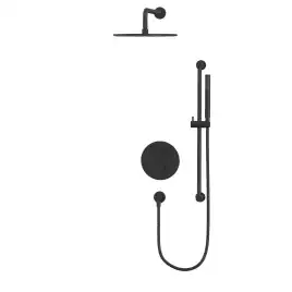 Душевая система для душа WHITECROSS Y black YSET09BL, термостатическая, скрытого монтажа, Черный матовый