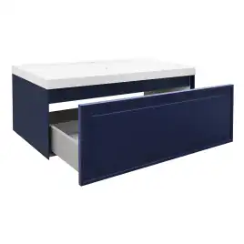 Тумба с раковиной Azario Belloni 100 CS00098076, подвесная, Темно-синий