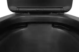 Унитаз-компакт Azario Black King AZ-8303-D напольный, безободковый, в комплекте с бачком и сиденьем микролифт, Черный матовый