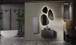Тумба под раковину Jorno STONE 80 Stn.01.80/P/A/JR Серый антрацит