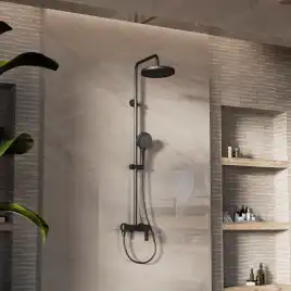 Душевая система  Vincea  VSFS-413MB VSFS-413MB для ванны с изливом, черный матовый