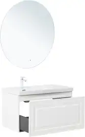 Тумба под раковину Aquanet Агата 90 белый сатин, 345482