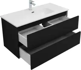 Тумба под раковину Aquanet Вега 2.0 100 черный, подвесная, 337951