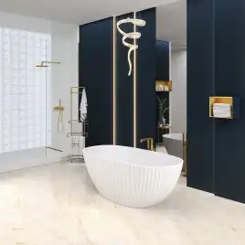 Ванна из литьевого мрамора  Aqua de Marco Sapphire 170х85х61 Solid Perfection 1170WSAPP_SOL, Белая матовая