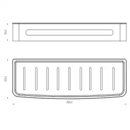 Полка AVS Kori, 35 см, черный матовый