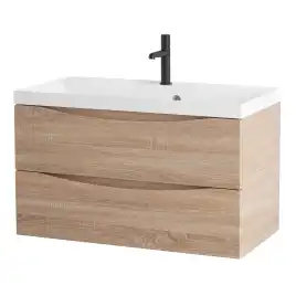 Тумба под раковину BelBagno MARINO-800-2C-SO-WO-P подвесная Rovere Bianco