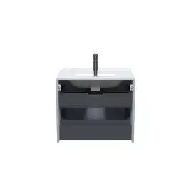 Тумба с раковиной IDDIS Edifice 60, подвесная, Светло-серый, EDI60L0i95K