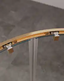 Душевой уголок CEZARES MOLVENO-RH-2-110/90-C-BORO-IV стекло Прозрачное, профиль Брашированное золото