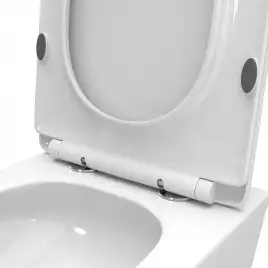 Подвесной унитаз BelBagno TRE-TOR BB5180CH-TOR/SC, безободковый, смыв торнадо с сиденьем микролифт, Белый