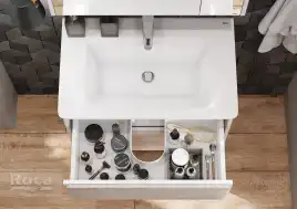 Тумбы под раковину Roca Ronda 70 ZRU9303003 подвесная, цвет, Белый матовый / Бетон