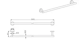 Держатель полотенец Aquatek Вега AQ4014MB, Черный матовый