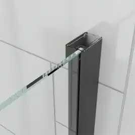 Душевой угол Veconi Ottimo P20SP B, 1100х1000х1900 черный матовый, стекло матовое