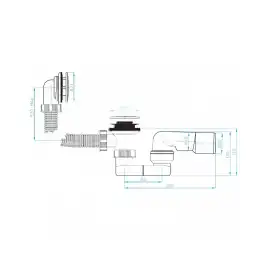 Слив-перелив для ванны PLASTBRNO EVK0150 60 см, (клик-клак), Хром