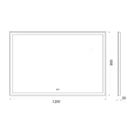 Зеркало BelBagno SPC-GRT-1200-800-LED-TCH-PHONE