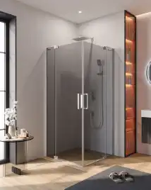 Душевой уголок CEZARES SLIDER-AH-2-90/100-100/110-GRIGIO-Cr стекло Тонированное (графит), профиль Хром