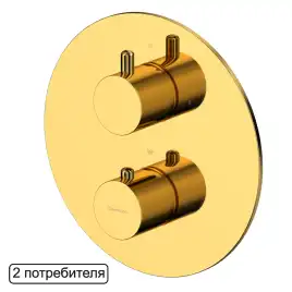 Смеситель для душа Whitecross Y gold скрытого монтажа термостатический Золото глянцевое, Y1236GL