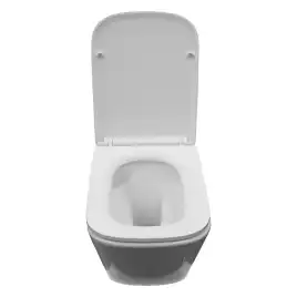 Подвесной унитаз Azario Armonia AZ-2403 безободковый, смыв Торнадо, в комплекте с сидением микролифт, Белый глянцевый