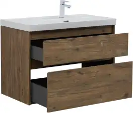 Тумба под раковину Aquanet Nova Lite 2.0 90 дуб рустикальный, правая, 346317
