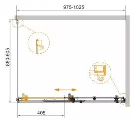 Душевой уголок CEZARES STYLUS-SOFT-AH-1-100/90-C-Cr профиль Хром стекло Прозрачное